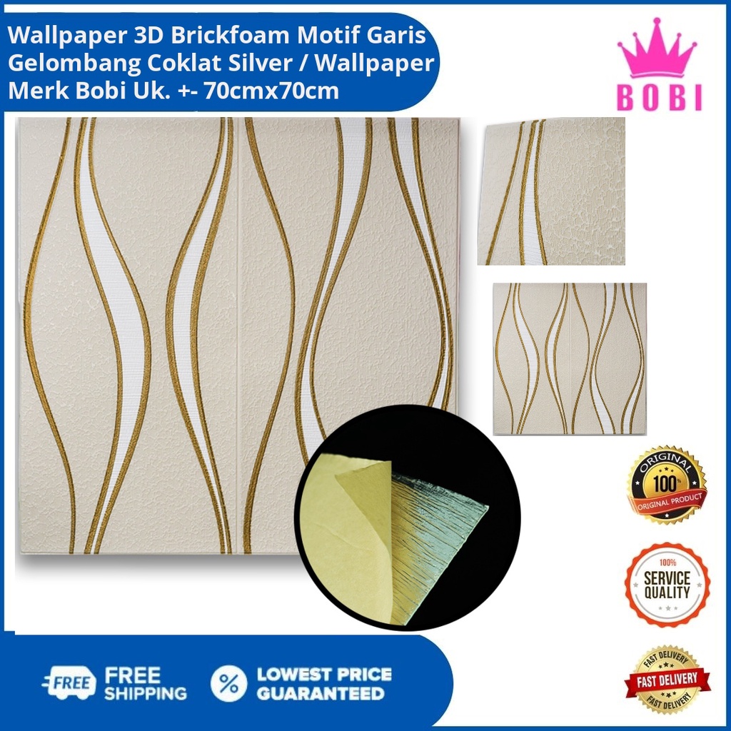Wallpaper Foam 3D Bata Putih/ White Brick Panel/ CLASSIC BRICKFOAM-Gelombang Cream 2021