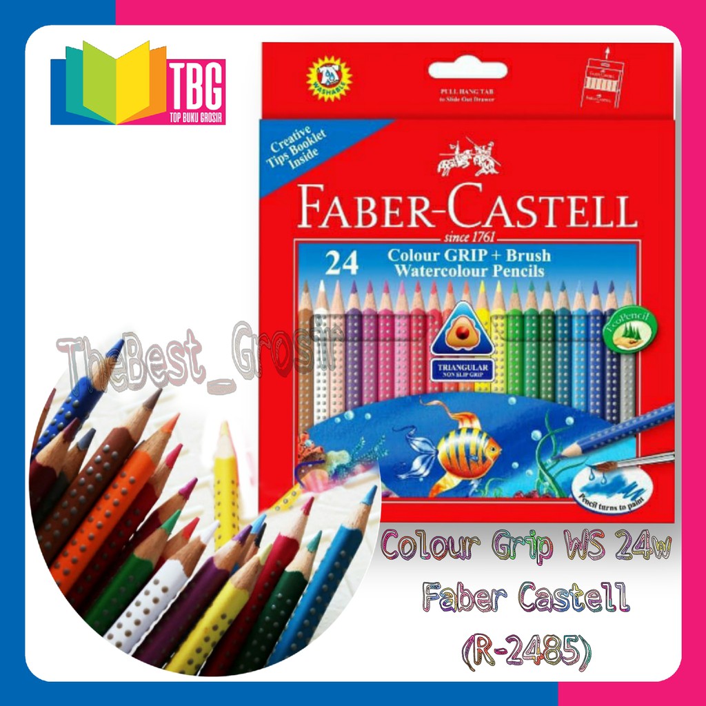 

1 SET (24 WARNA) COLOUR GRIP WS 24 FABER CASTELL / PENSIL WARNA PANJANG (R-2485)