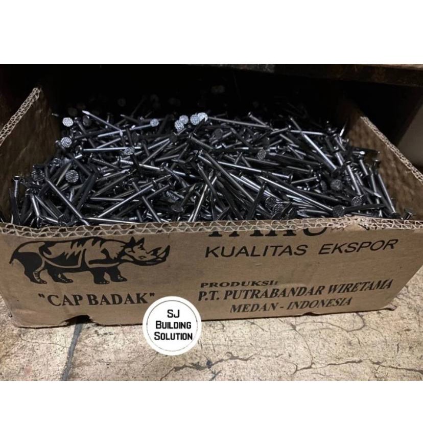 Paku Biasa Cap Badak Paku Kayu 1" 1.5" 2" 2.5" Inch Per Kotak