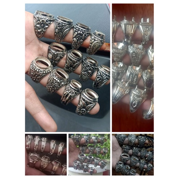 grosir kodian ring tanam daun dan polos