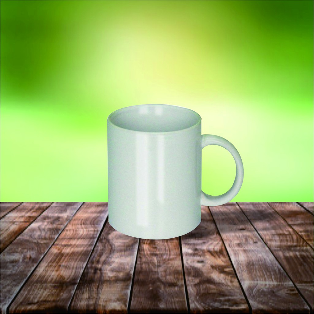 Mug putih polos (Clear Coating)