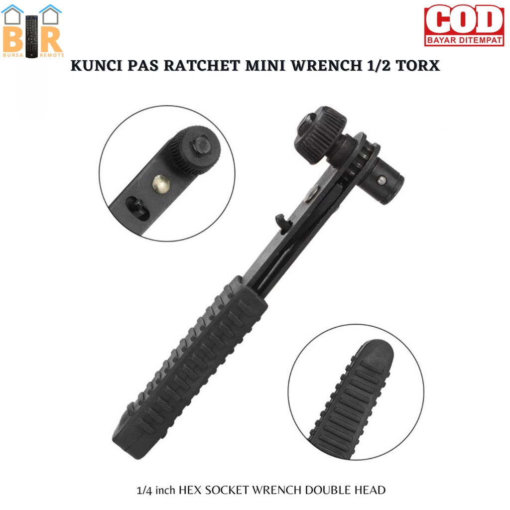 KUNCI PAS RATCHET MINI WRENCH 1/2 TORX