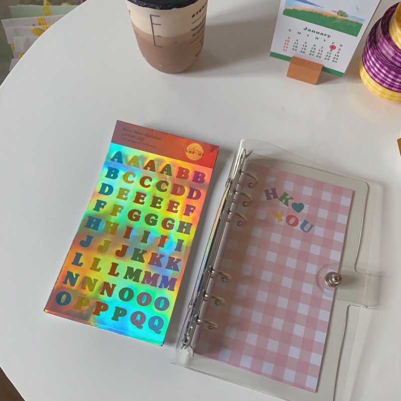 

Basic retro alphabet sticker (Stiker huruf alfabet basic)