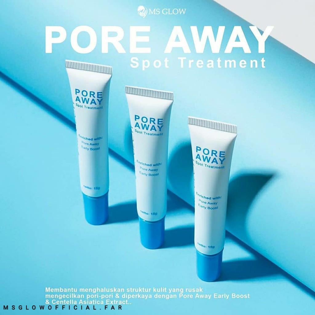 PORE AWAY MS GLOW / MS GLOW PORE AWAY / MS GLOW ORIGINAL / BEKAS JERAWAT / BOPENG