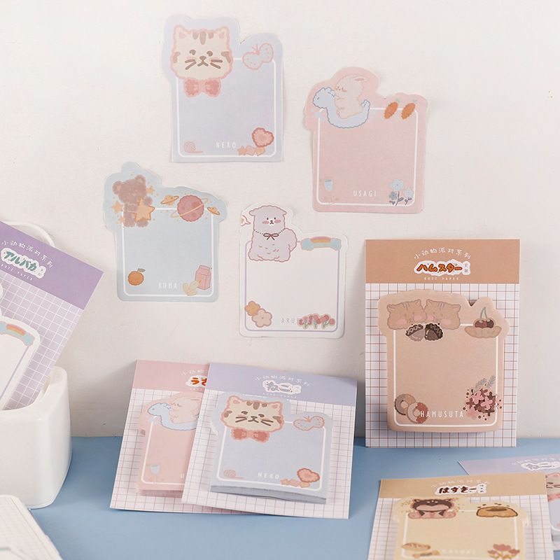 STICKY NOTE ANIMAL CUTE | MEMO NOTE KARTUN PASTEL KOREA BUJO-1