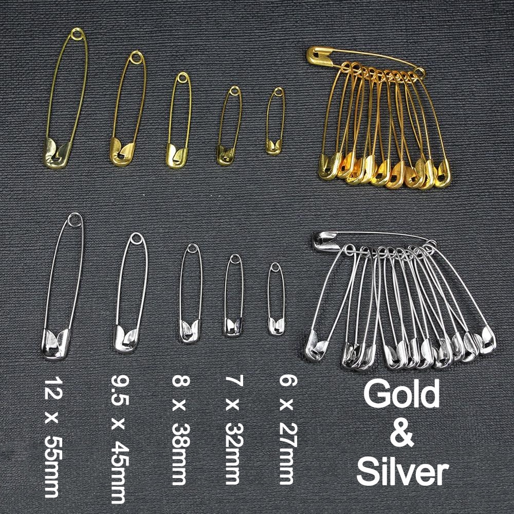 50 Pcs Stainless Steel Pin Bros Lencana Perhiasan Peniti Temuan Jahit Kerajinan Aksesoris