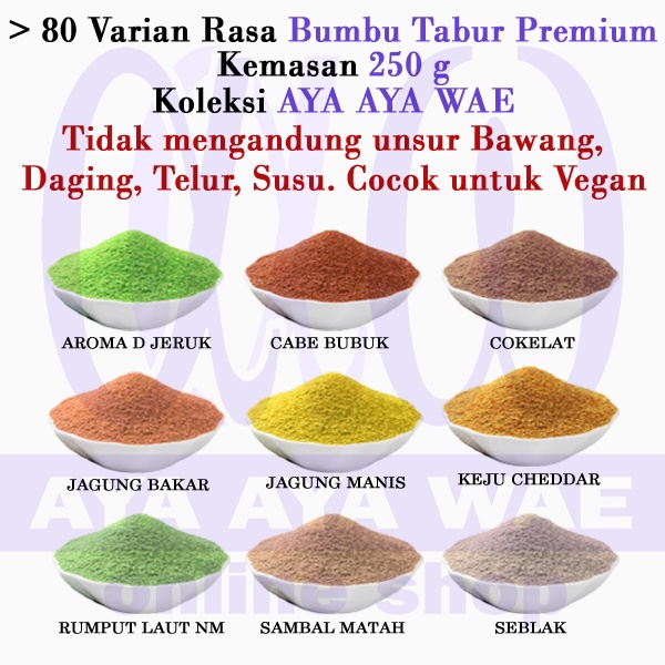 

Bumbu Tabur Vegan 250 g Vegetarian Vegan AAW1
