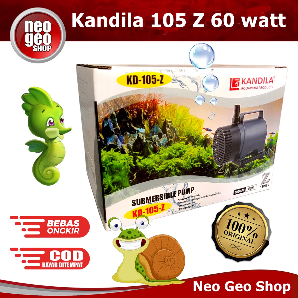 Kandila KD 105 Z pompa air celup kolam aquarium Hidroponik