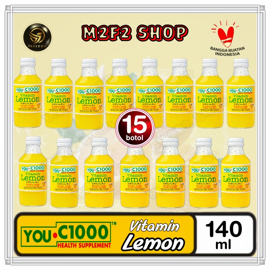 

YOU C1000 | C 1000 Vitamin Lemon Botol Beling - 140 ml (Kemasan 15 Pcs)