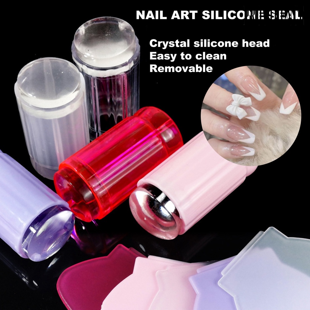 Providence Nail Stamper Detachable Artwork Making with Scraper Silicone Seal Nail Stamping Printing Tips Tool for Manicure