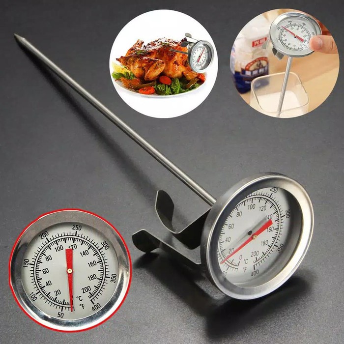 Termometer BBQ Stainless steel / Thermometer Masak Makanan Oven