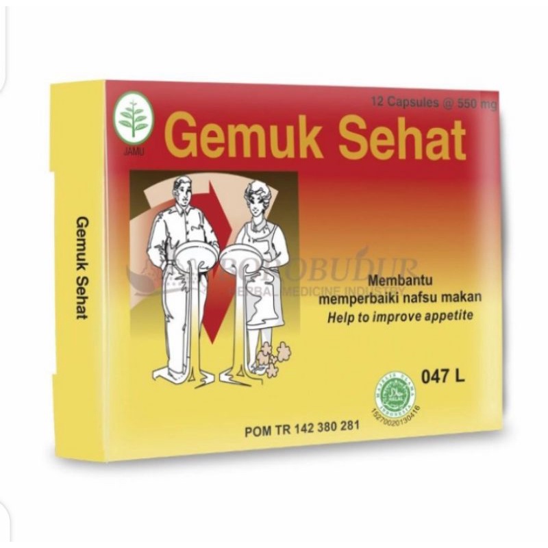 GEMUK SEHAT KAPSUL 12 BOROBUDUR HERBAL