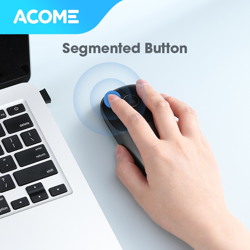 Acome Mouse Wireless Silent Click 1600DPI AM500 Garansi Resmi 1 Tahun