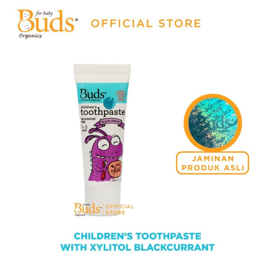 Makassar ! Buds Organics Children's Toothpaste with Xylitol 1-3 Years