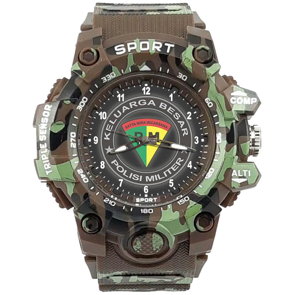 {Istimewa} Jam Tangan PM - POLISI MILITER 9 Coklat Army Water Resistant