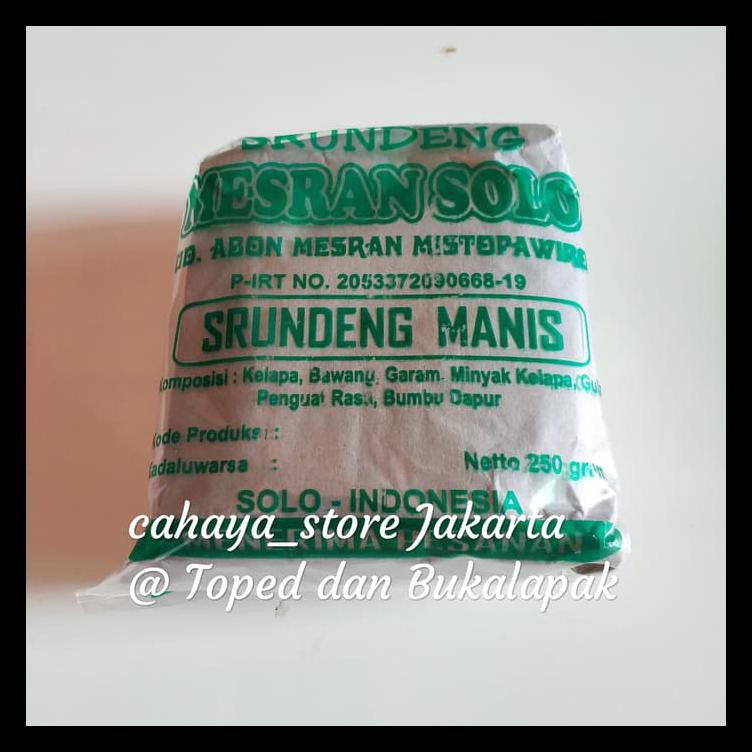 

Serundeng Manis Mesran Solo Original Terbaik