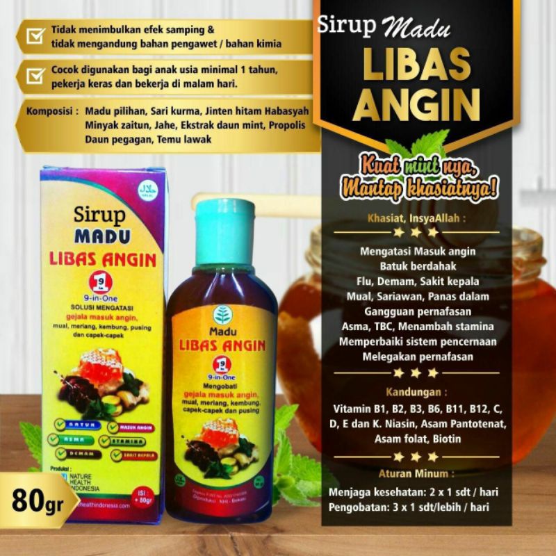MADU LIBAS Angin cocok untuk batuk, pilek, pusing, masuk angin, sesak nafas