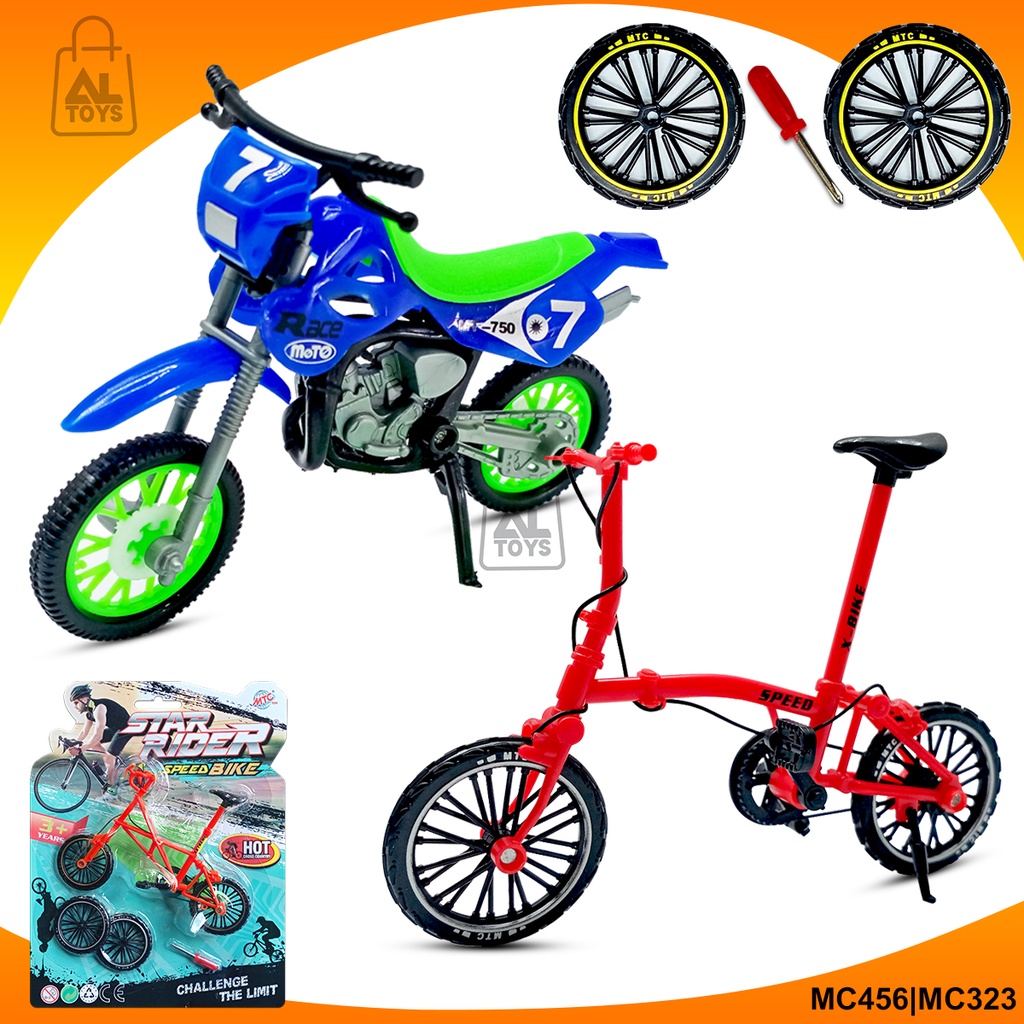 Mainan Miniatur Sepeda Lipat Motorcross Mainan Sepeda Motor Offroad Motor Trail