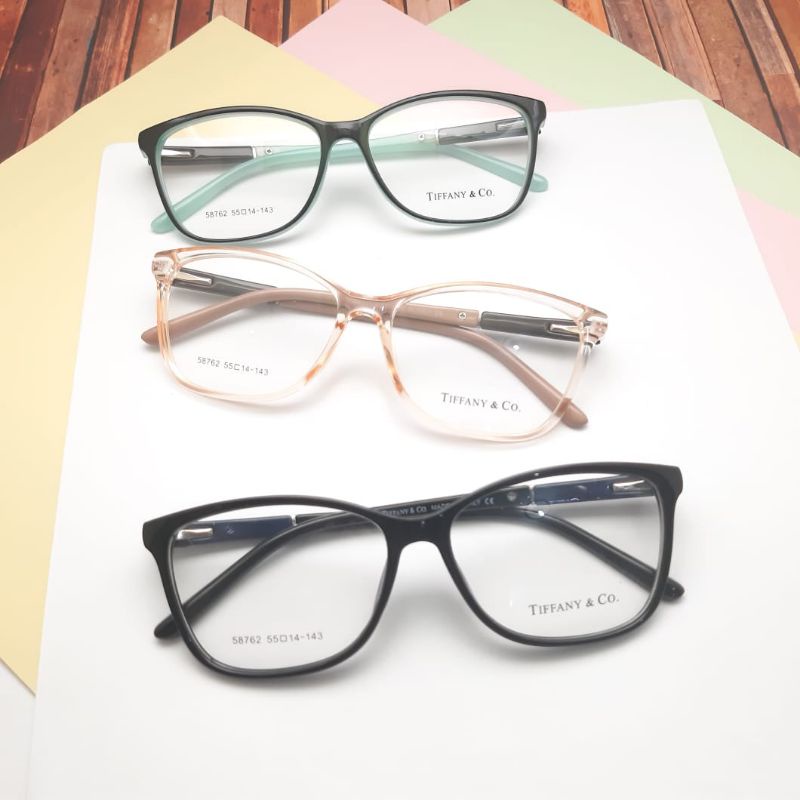 PROMO Kacamata/Frame TIFFANY & CO 58762 Size 55-14-143 paket lensa radiasi photocromig mines silinde