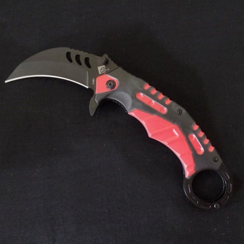 PISAU KARAMBIT SAKU POCKET SURVIVAL KIT 1173 CAMPING GUNUNG TACTICAL PINGGANG