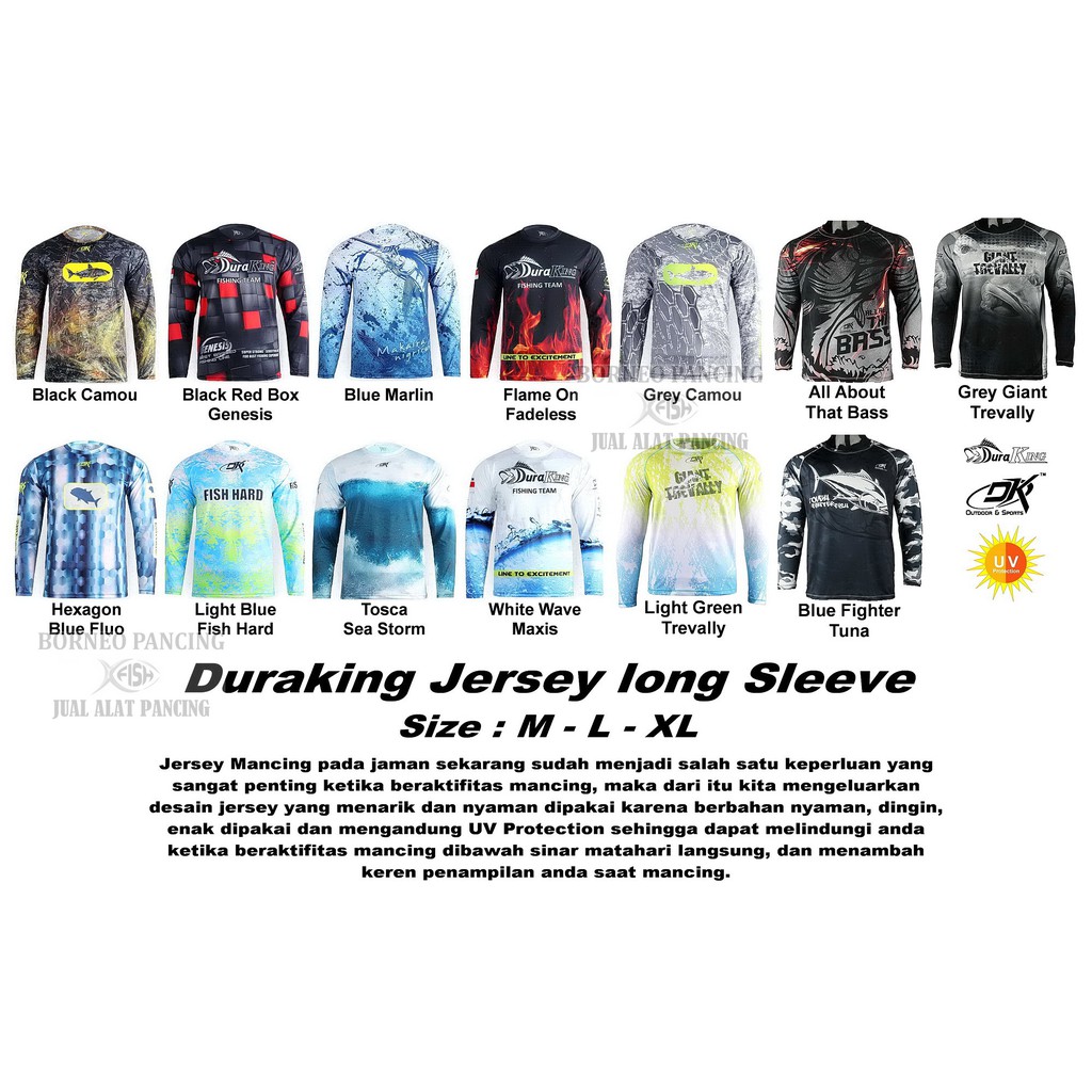 Kaos Duraking JERSEY LONG SLEEVE Size M-L-XL