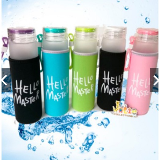B3C195 B72 Hello Master Bottle 480ml/Botol Minum Kaca Berkualitas