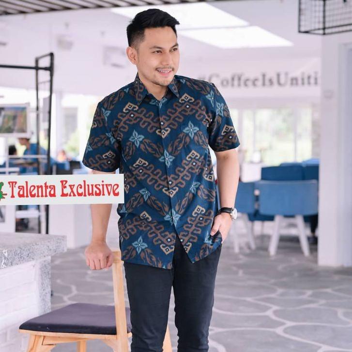 Big Sale - Batik batik couple Pria dan wanita Bahan batu Raden warna navy batik wanita dan pria bati