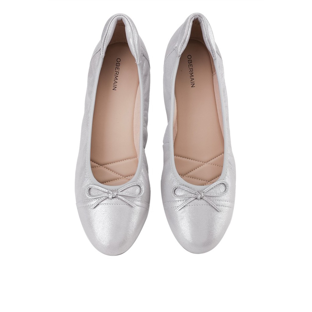 Sepatu Flat Shoes Obermain Wanita Terbaru Original A-halena Silver