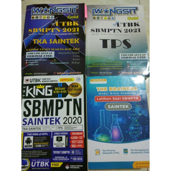 Preloved Buku Wangsit SBMPTN 2021 SAINTEK - Wangsit TPS - The King SBMPTN 2020 - Brain Academy