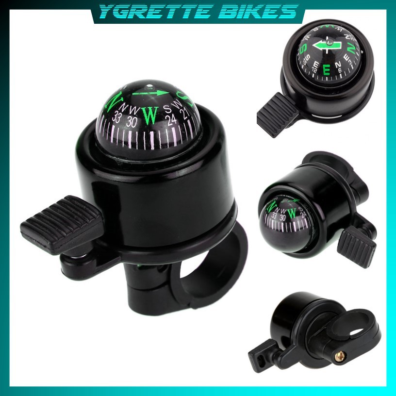 YGRETTE - Bicycle Compass with Trumpet Bell / Kompas Sepeda Klakson Horn Bel Bike Safety Warn