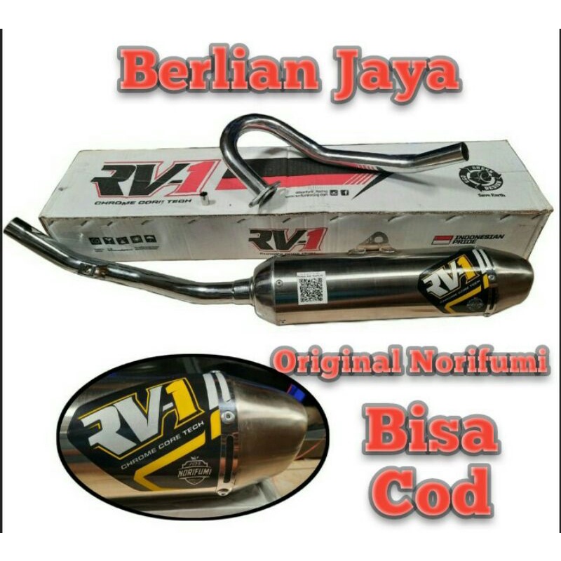 knalpot racing buat klx150/BF/Dtraker150/Crf150/WR 155 merk Norifumi rv1 T3 asli 100%