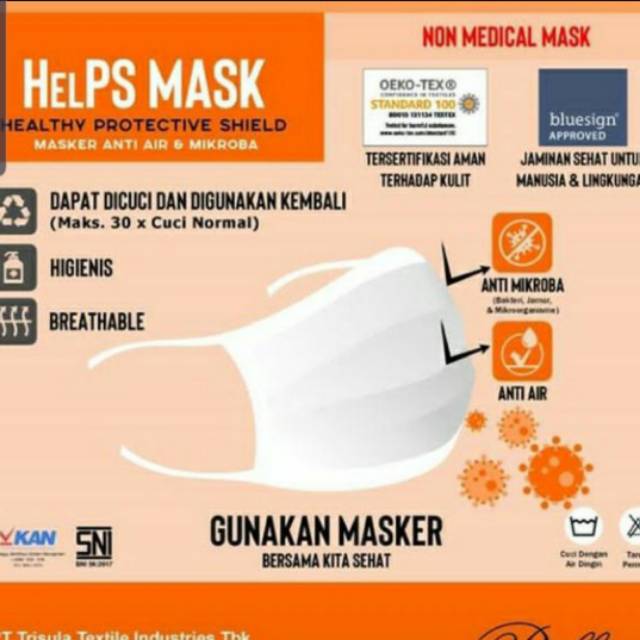 Masker KAIN Box SNI Bellini isi 25 pc MURAH bisa juga masker Hijab