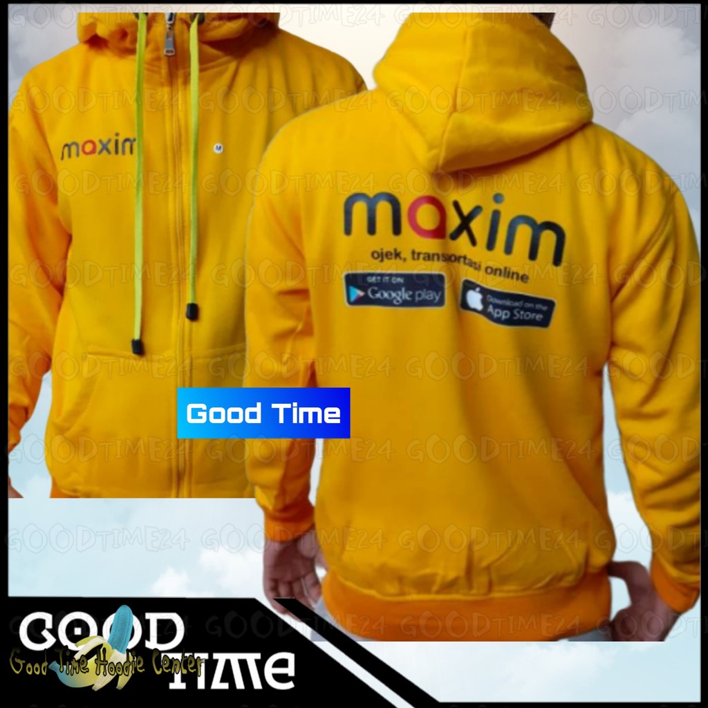 ZIPER HOODIE SWEATER MAXIM OJEK TRANSFORTASI ONLINE