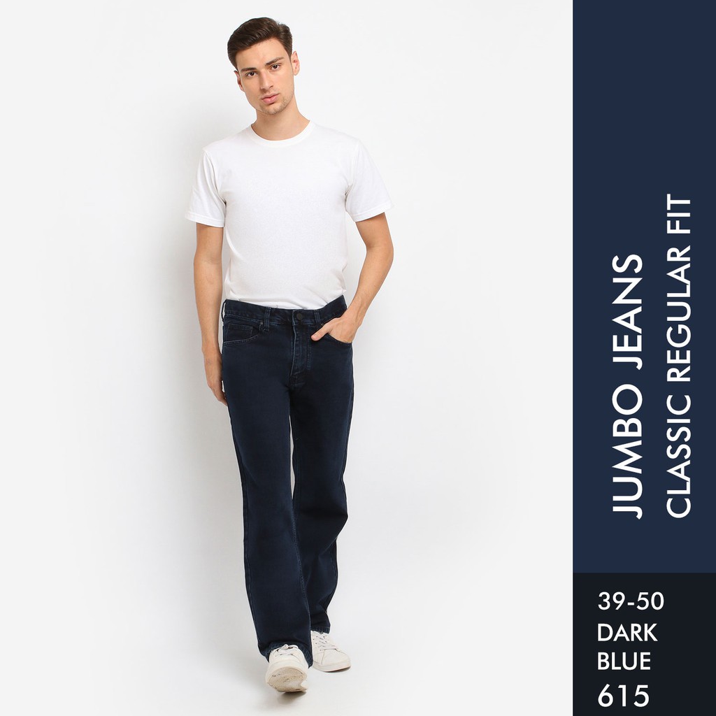 Jumbo L&G Elengie Celana Jeans Pria 615 Regular Fit Washed Premium 12.5 OZ