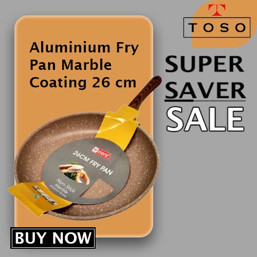 VIERA WAJAN PENGGORENGAN ALUMUNIUM FRY PAN MARBLE COATING 26 CM diskon