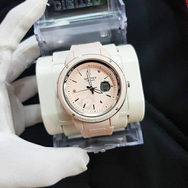 Jam tangan wanita outdoor digitec soft pink BDA-4092T DG3092T cantik garansi 6 bulan