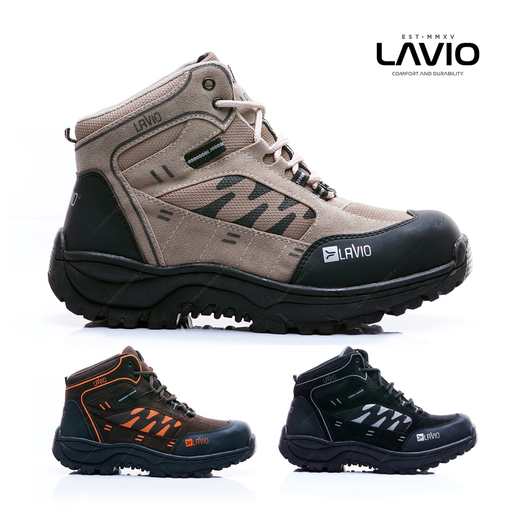 Lavio Sepatu Pria Wanita Unisex Safety Boots High Premium Quality Axel Booster Mood Hiking Proyek Outdoor Touring