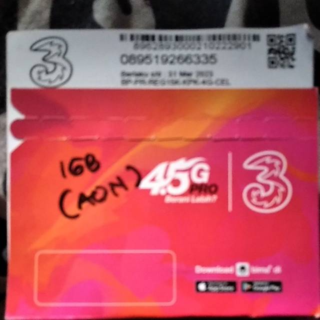 TRI AON 1GB MASA AKTIF SELAMANYA
