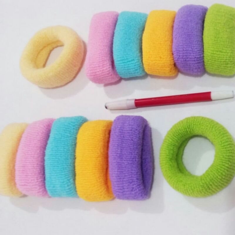 Ikat Rambut Donat Stabilo BESAR - ikat rambut donat