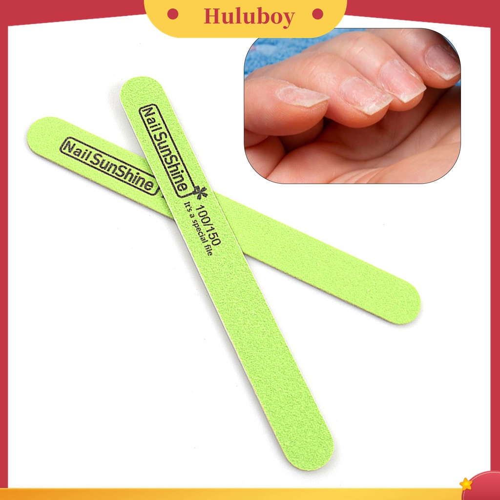 Huluboy Huluboy♡ 50 Pcs Alat Kikir Kuku Palsu Dua Sisi Bahan Akrilik Untuk Salon Manicure