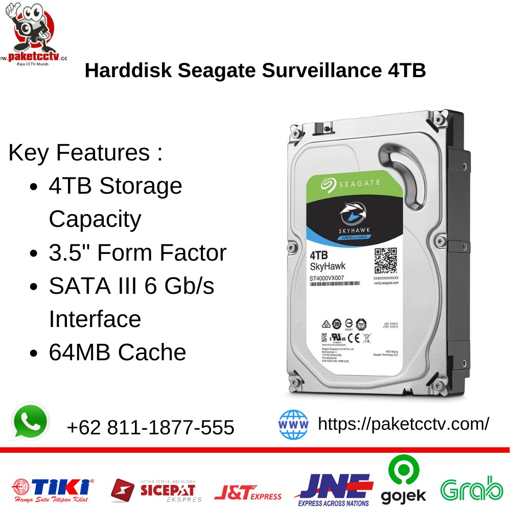 Harddisk Seagate Surveillance 4TB MFI
