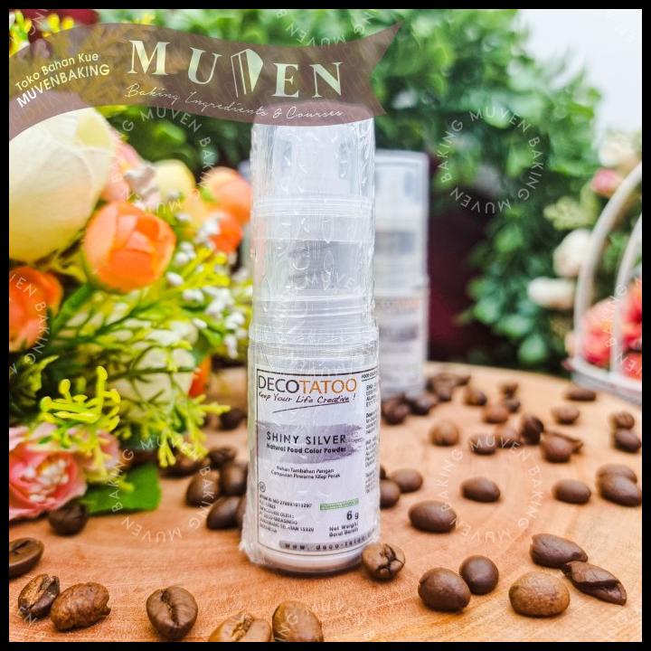 

Silver Lustre 6 Gr Deco Tatoo Shiny Food Color Powder Pewarna Bubuk