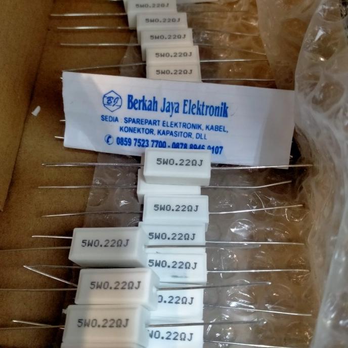 Resistor 5 Watt 0,22 Ohm Taiwan berkahja98 Berkualitas