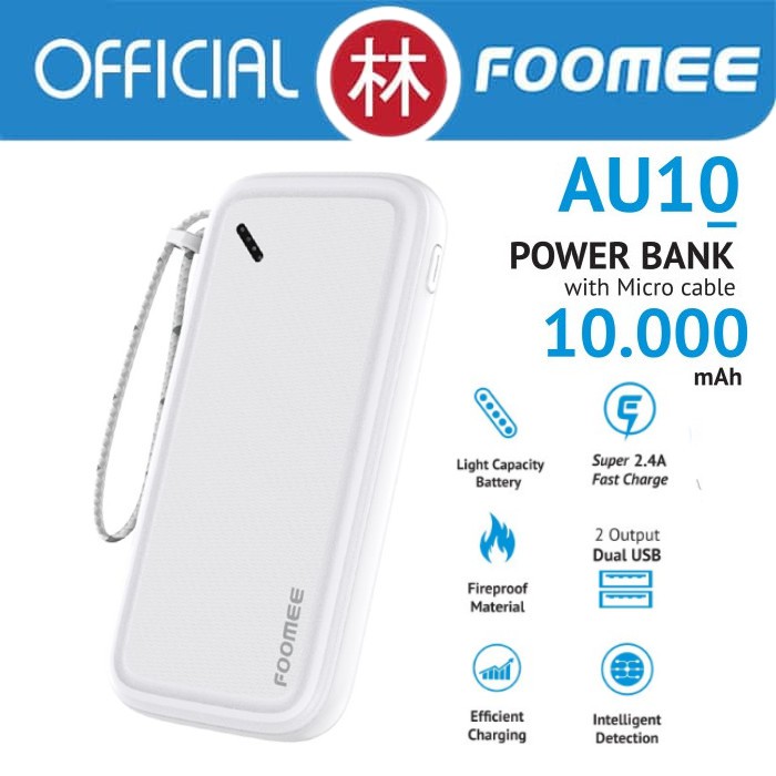 Foomee AU10 10000mAh Dual Output &amp; Input Powerbank