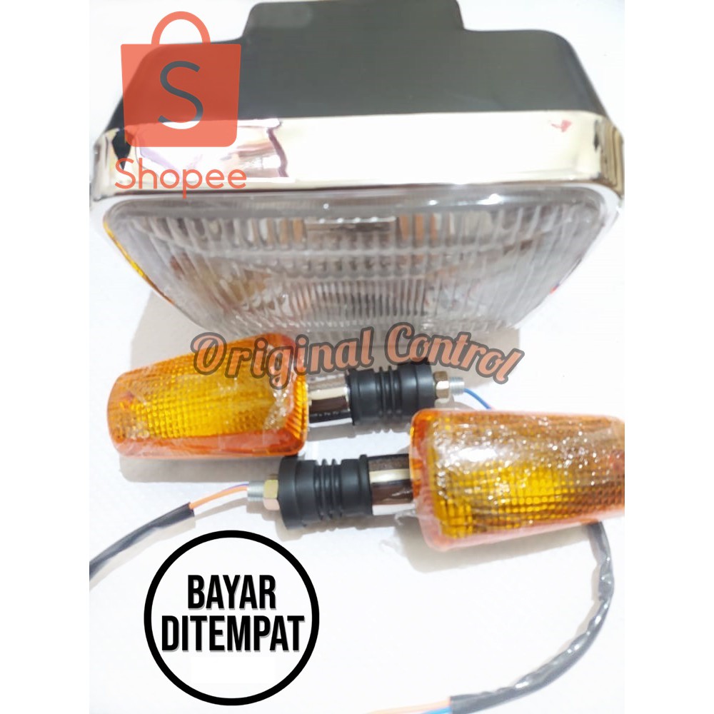 Reflektor lampu depan RX king + sein sen standar RX king