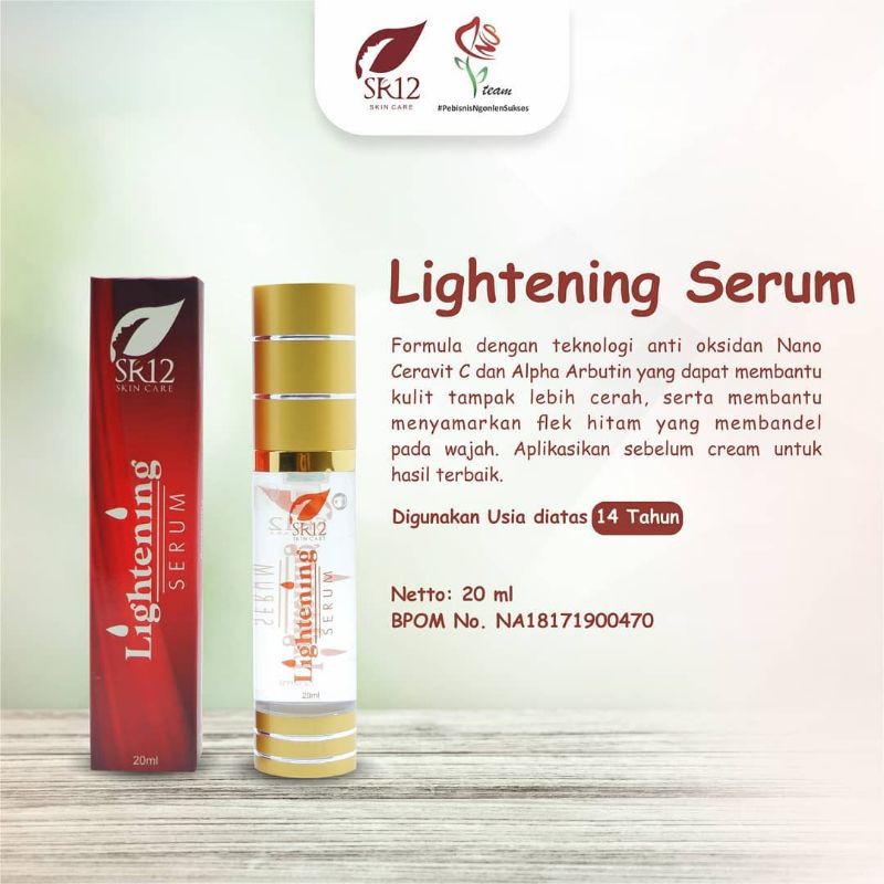 SR12 LIGHTENING SERUM BPOM PENCERAH WAJAH DENGAN ARBUTIN UNTUK WAJAH NORMAL BERMINYAK