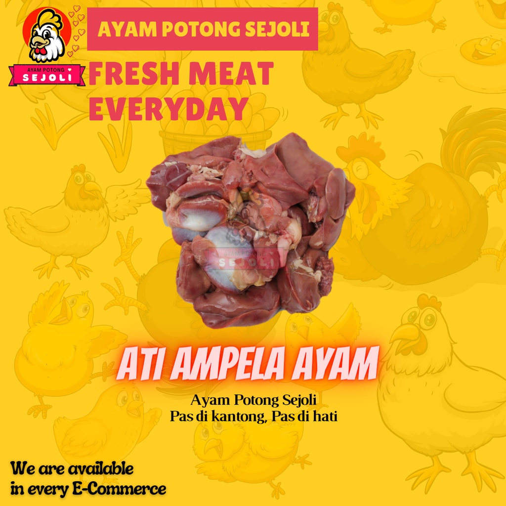 

Ati Ampla Ayam boiler Negeri fresh/frozen hati ayam HJA isi 10