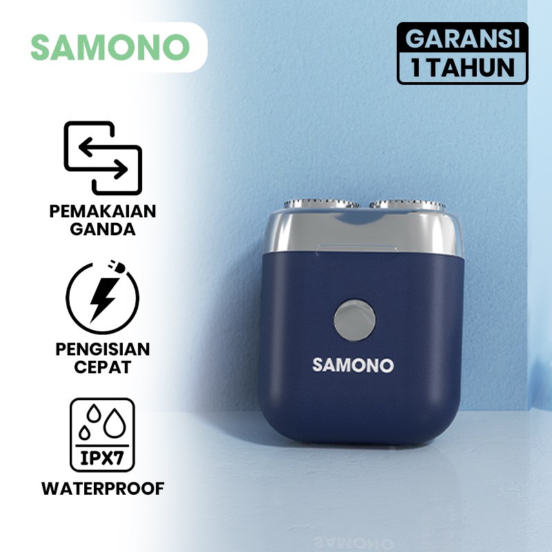 SAMONO Alat Cukur Rambut Bulu Kumis Jenggot Elektrik Waterproof Portable SW-ESB45 ORIGINAL