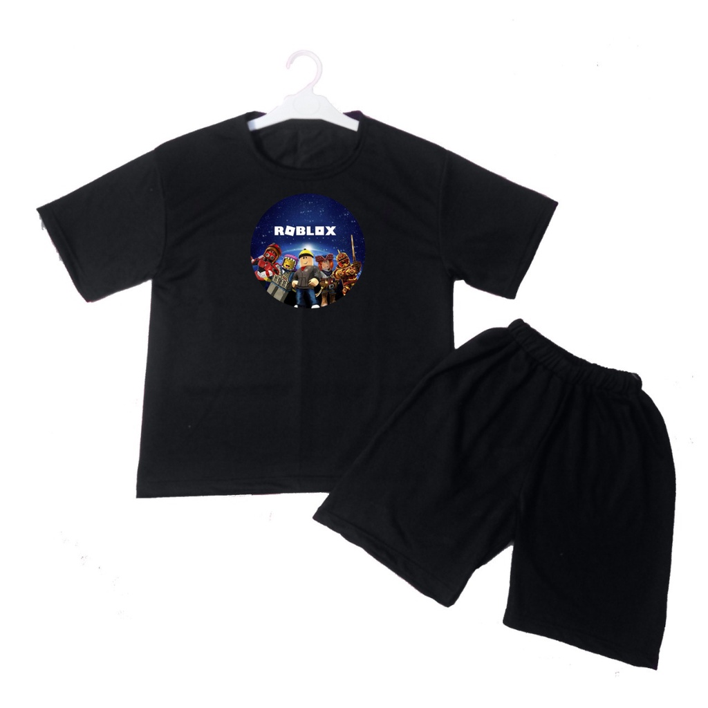 Setelan Kaos Oblong Anak Game Roblok Celana Pendek/Kaos Anak-anak