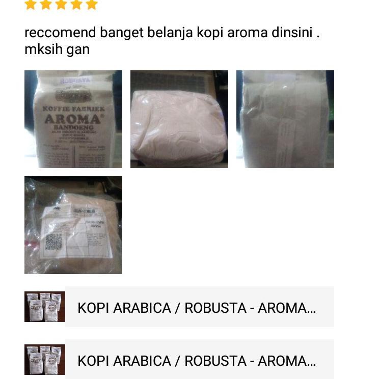 

Terlaris KTSHZ KOPI ARABICA / ROBUSTA 250 gr - AROMA BANDUNG Fresh Asli Bubuk Giling Halus /Medium /